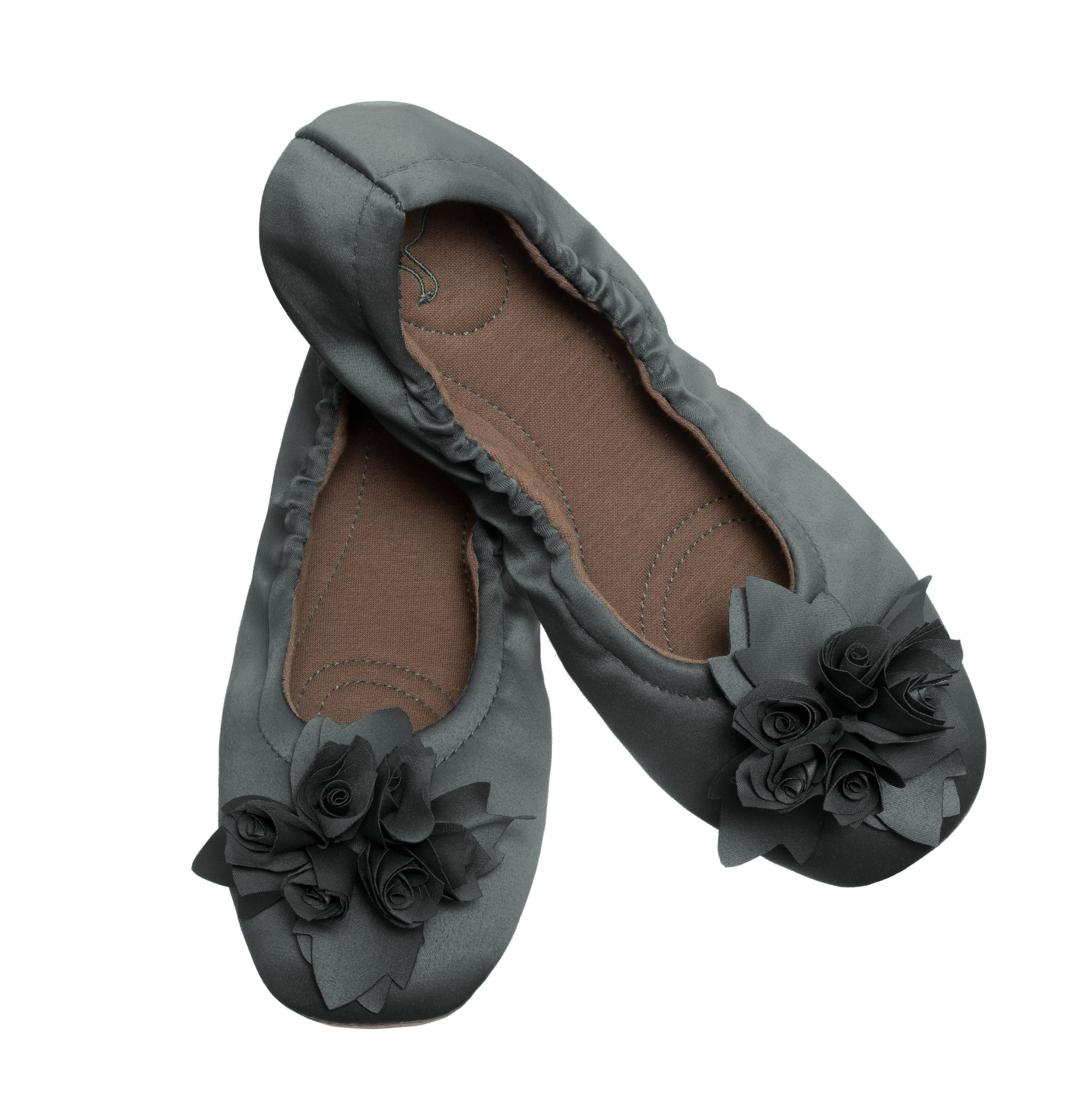 Grace satin moor Ballerina pampuschen Freisteller