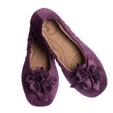 Grace velvet Hausschuhe pampuschen Ballerinas Samt lila Freisteller oben
