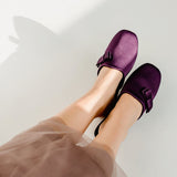 Jane satin aubergine